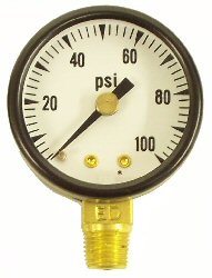 Fuel pressure gauge, 1.5" side inlet  Part No. 02G15S