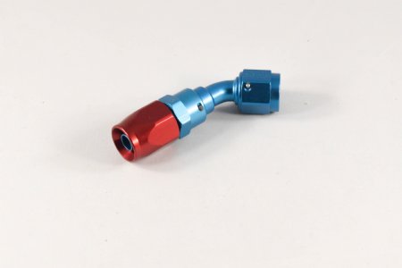 -6 AN Aluminum 45 Degree Hose Fitting  Part No. 02645